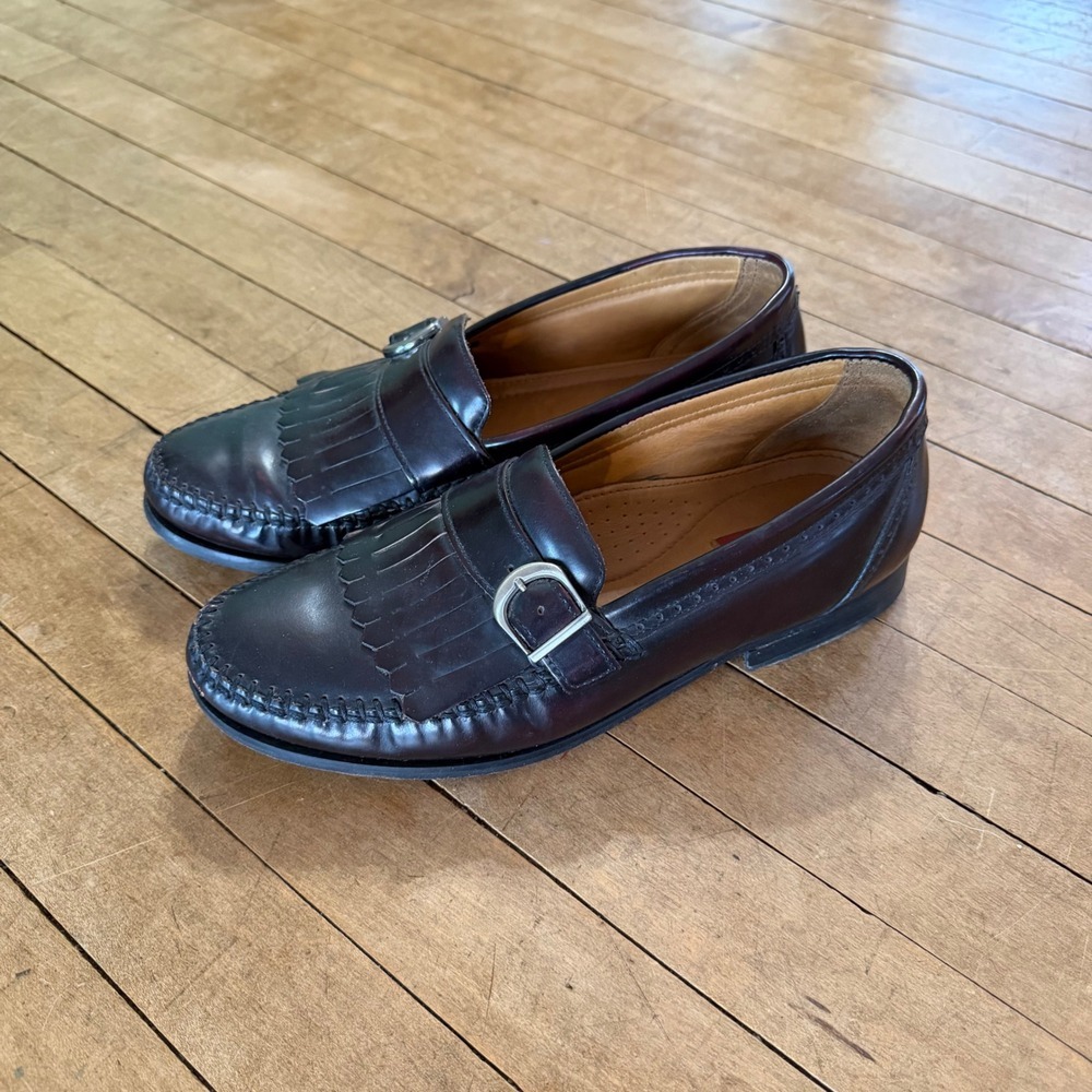 VTG Bass‎ Mens Pendant Loafer Sz 10.5 M Leather Kiltie Preppy Old Money Academia